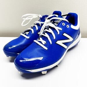 New Balance Men's 4040 v5 Metal Baseball Cleats Blue White Shoes Size 12.5